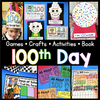 Preview of 100 Days in School Days Smarter 100 Days Kindergarten First Grade Games Pre-K