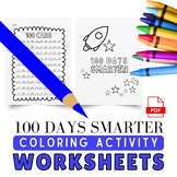 100th Day of School | 100th Day Coloring Worksheets