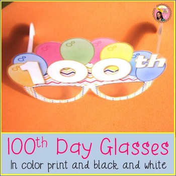 Preview of 100th Day of School photo booth glasses