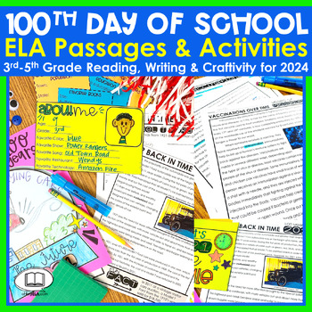 Preview of 100th Day of School Reading Comprehension Passages 3rd 4th 5th Activities