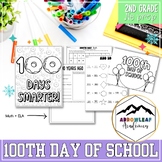 100th Day of School | 2nd Grade Crown and No Prep Activities