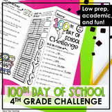 100th Day of School Activities 4th Grade Math Challenge