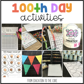 Preview of 100th Day of School Activities, 100 Days of School