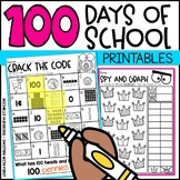 100th Day of School Activities 100th Day Printable Worksheets