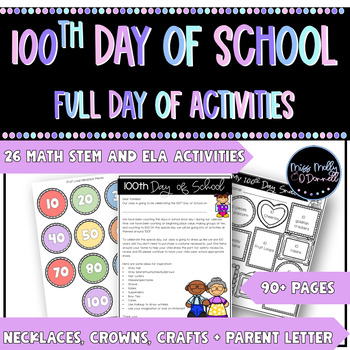 Preview of 100th Day of School Activities: 26 Math, Writing, and Craft Activities, Dress Up