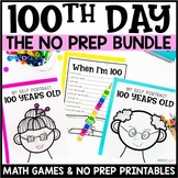 100th Day of School Activities Bundle of Reading Printable