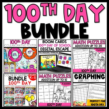 Preview of 100th Day of School Activities & February Bulletin Board Ideas Bundle