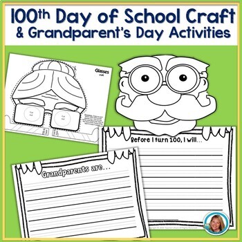 Preview of 100th Day of School Activities  | Glasses | Grandparent's Day Writing Craft