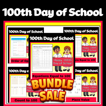 Preview of 100th Day of School Activities Math bundle