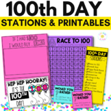 100th Day of School Activities Printables and Stations