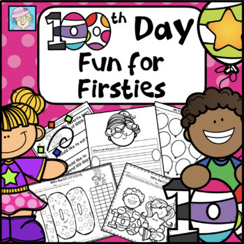 Preview of 100th Day of School Activities First Grade Worksheets Activities NO PREP