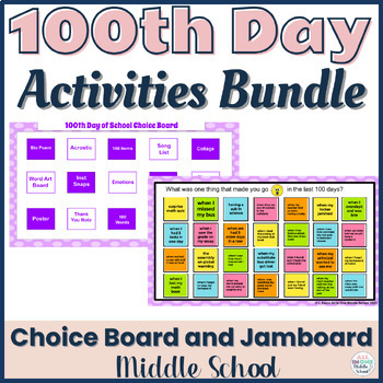 Preview of 100th Day Activities for Middle School Bundle