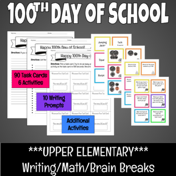 Preview of 100th Day of School Activities for Upper Elementary