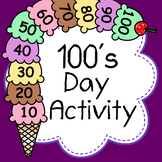 100th Day of School Activity - (Build an Ice Cream Cone)