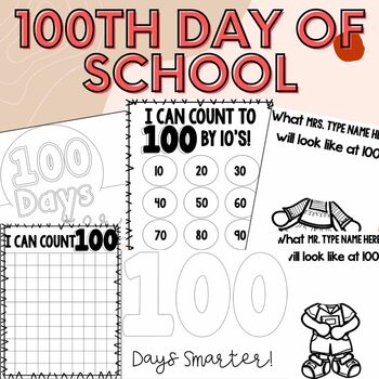 100th Day of School Activity Pack! by LifeWithMrsJamaica | TPT