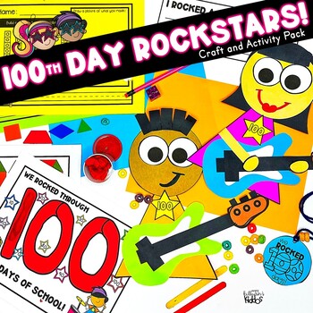 Preview of 100th Day of School Activity Pack | Rock-star Version |