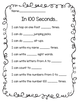 Free Kindergarten Physical Education Worksheets Tpt