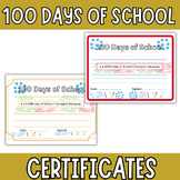 100th Day of School Awards Certificates / Activities NO PR