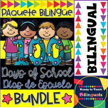 Preview of 100th Day of School - Bilingual Bundle - Fun Activities + Bonus Set