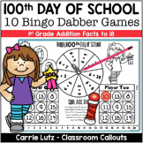 100th Day of School Math - Bingo Dauber Addition to 18