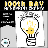 100th Day of School Brighter, DIY Handprint Art Craft - Ed