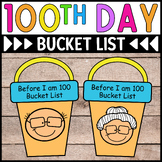 100th Day of School Bucket List • 100th Day of School Craf