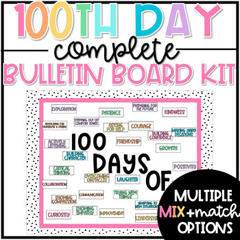 Preview of 100th Day of School Bulletin Board - January Bulletin Board - 100th Day Decor