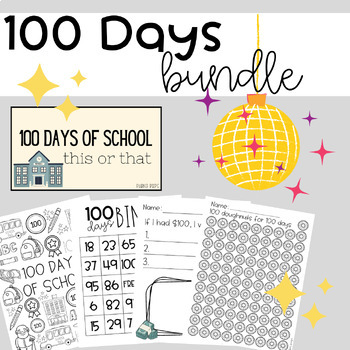 Preview of 100th Day of School Bundle ~ Print and Digital resources