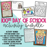 100th Day of School Bundle: Literacy and Math Stations, Wr