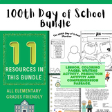 100th Day of School Bundle | Passages| Crown | Math Sort |