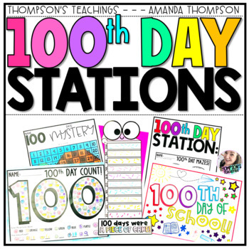Preview of 100th Day of School Activities | 100th Day Stations Centers
