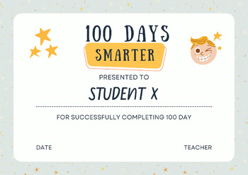 Preview of 100th Day of School Certificates Templates Editable