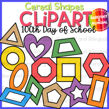 Preview of 100th Day of School Clipart - Simple Cereal Shapes - 100 Days Clip Art