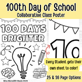 100th Day of School | Collaborative Poster | Class Mural C