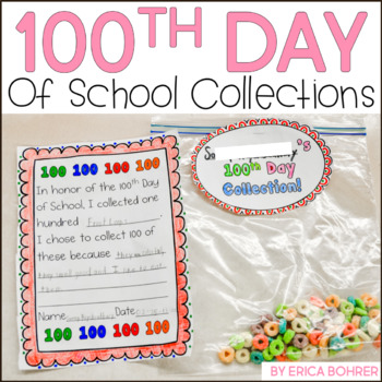 Preview of 100th Day of School Collection Bag & Poster Letter Home and Writing Prompt