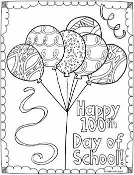 100th Day Of School Coloring Pages 100 Days Of School Coloring Pages