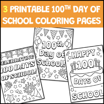 100th Day of School Coloring Pages - Fun Printable Coloring Sheets