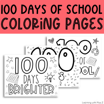 100th Day Of School Coloring Pages   Photo Page   Grade Level Specific