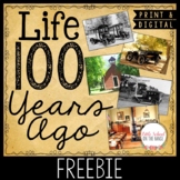 100th Day of School Communities Then and Now FREEBIE | Pri