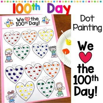 Preview of 100th Day of School Craft {100th Day Painting}