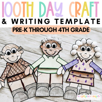 Preview of 100th Day of School Craft | Grandparents' Day Craft | 100 Days of School Writing