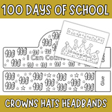 100th Day of School Crown Printable Hats Headbands -100th 