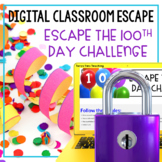 100th Day of School Activities Digital Escape Room Math Ga