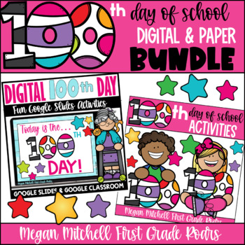 Preview of 100th Day of School Digital & Paper Pencil BUNDLE 