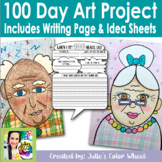100th Day of School Elementary Art Lesson Activity and Wri