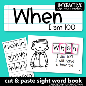 Preview of 100th Day of School Emergent Reader "WHEN I am 100" Sight Word Book