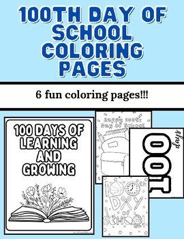 100th Day of School Free Coloring Pages by Caffeinated Maestra | TPT