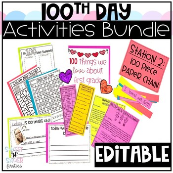 100th Day of School Fun! by Sweetnsauerfirsties | TpT