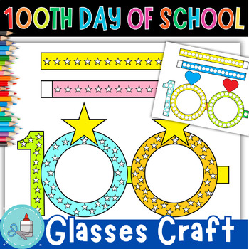 Preview of 100th Day of School Glasses 10O polkadot | No Prep 100th Day Activities & Crafts