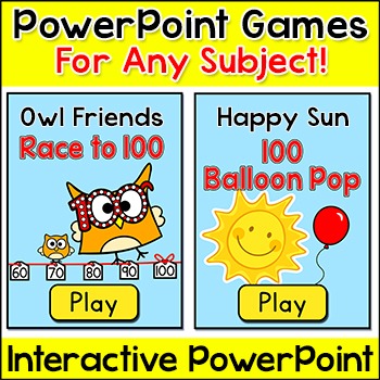Preview of No Prep 100th Day of School Activity - PowerPoint Games for Any Subject & Grade